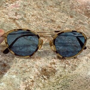 Giorgio Armani Tortoise Sunglasses with Dark Blue Lenses